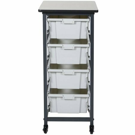 LUXOR MBS-SR-4L Mobile Bin Storage Unit - 4 Large Bin Capacity 445MBSSR4L